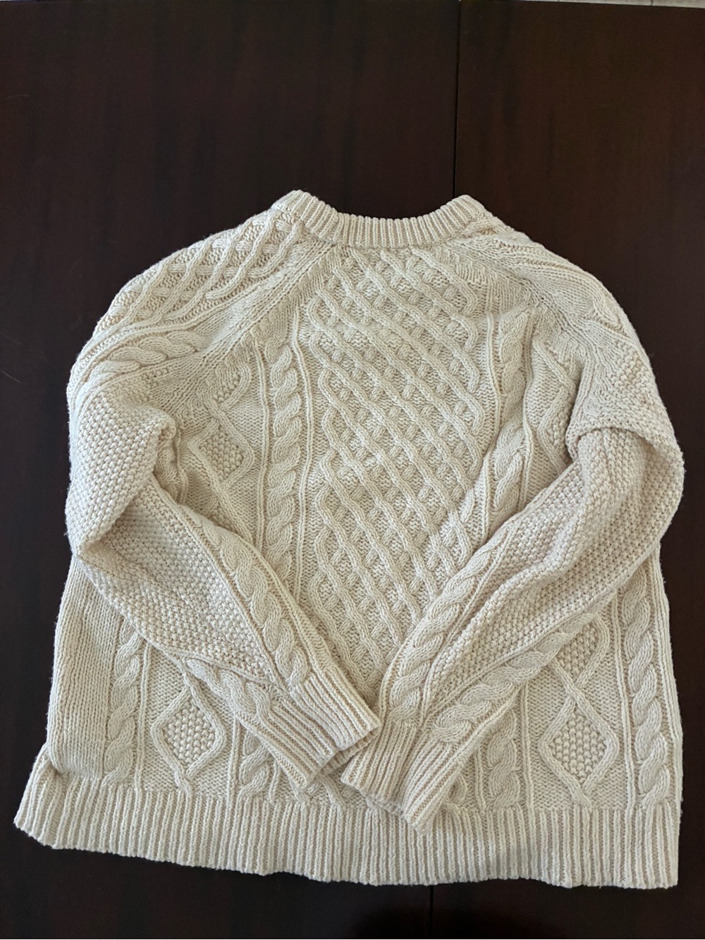 American Eagle Outfitters Men’s Cream Fisherman Sweater. Size XL. - Picture 3 of 4